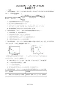 2025北京高一（上）期末真题化学汇编：氯及其化合物
