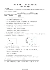 2025北京高一（上）期末真题化学汇编：氯及其化合物