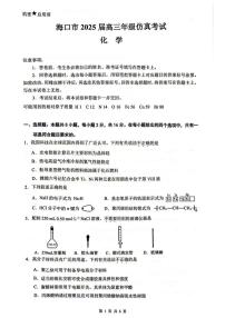海南省海口市2025届高三下学期4月仿真考试化学试卷（PDF版附答案）