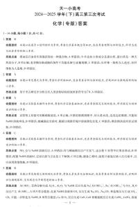 陕西、山西省天一小高考2025届高三4月第三次联考化学试题（含答案）