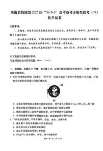 西南名校联盟“3+3+3”2025届高三高考模拟诊断性联考（三）-化学试题+答案