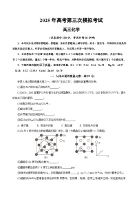 2025年高考第三次模拟考试卷：化学（上海卷）（考试版）