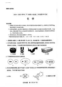 河南省南阳六校2024-2025学年高二下学期期中考试化学试题（PDF版附解析）