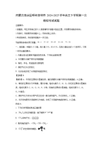 内蒙古自治区呼和浩特市2024-2025学年高三下学期第一次模拟考试化学试卷（解析版）