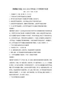 新疆喀什地区2023-2024学年高二下学期期中考试化学试卷（解析版）