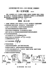 山东省实验中学2024-2025学年高一下学期期中考试 化学试题（PDF版，含答案）