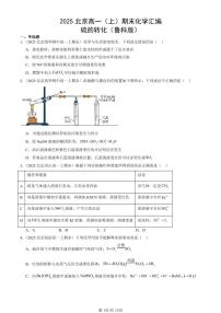2025北京高一（上）期末真题化学汇编：硫的转化（鲁科版）
