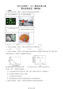 2025北京高一（上）期末真题化学汇编：氧化还原反应（鲁科版）