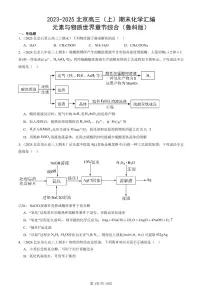 2023-2025北京高三（上）期末真题化学汇编：元素与物质世界章节综合（鲁科版）