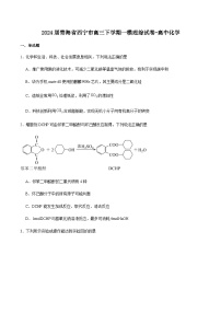 青海省西宁市2024届高三下学期复习检测（一）化学试卷含答案
