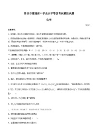山东省临沂市2023届高三下学期一模考试化学试题 附答案