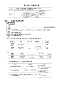 第24讲　盐类的水解 学案（含答案）2026届高三化学一轮总复习