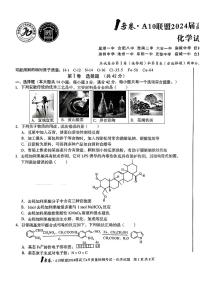 A10联盟2024届高三4月份质量检测考试 化学试卷（含答案）