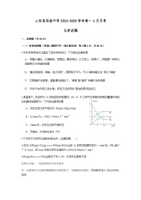 山东省实验中学2024-2025学年高一下学期4月月考 化学试题（含答案）