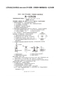 江苏省宿迁市沭阳县2024-2025学年高一下学期期中考试 化学试题（图片版含答案）