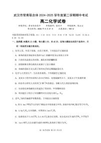 湖北省武汉市常青联合体2024-2025学年高二下学期期中考试化学试卷含答案