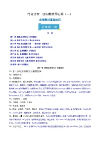 备战2025年高考化学抢押秘籍（浙江专用）抢分法宝回归教材用心看（1）必修第一册练习