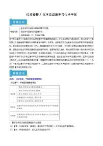 备战2025年高考化学抢押秘籍(山东专用)抢分秘籍5化学反应速率与化学平衡(学生版+解析)练习