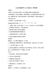 山东省淄博市2025届高三一模[高考模拟]化学试卷（解析版）