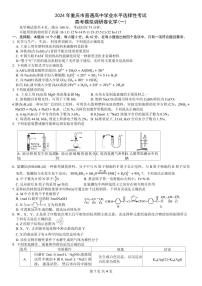 重庆2024年普通高等学校招生全国统一考试高考模拟调研卷（一）化学试卷（含答案）