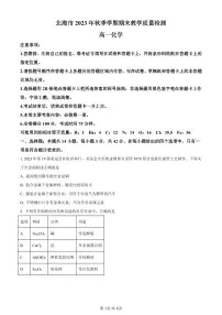 广西北海市2023-2024学年高一上学期期末考试化学试题（含答案）