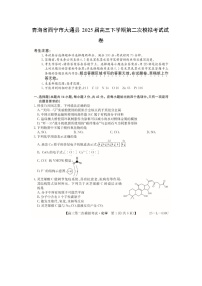 青海省西宁市大通县2025届高三下学期第二次模拟考试（扫描版）化学试卷
