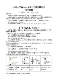 四川省遂宁市射洪中学2024-2025学年高二下学期期中考试化学试题（含答案）