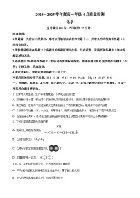 河南省部分名校2024-2025学年高一下学期4月期中化学试题（原卷版+解析版）