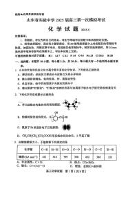山东省实验中学2025届高三下学期一模化学试题（含答案）