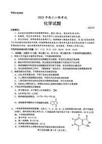 山东省菏泽市2025年高三高考模拟第二次模拟-化学试题+答案