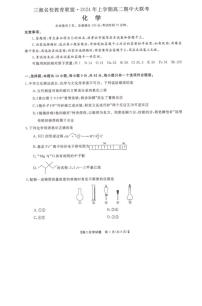 湖南三湘名校教育联盟2023-2024年下学期高二4月期中联考 化学试卷（含答案）
