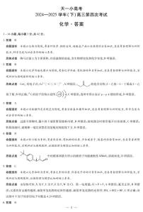 天一小高考2024-2025学年（下）高三第四次考试化学含答案解析
