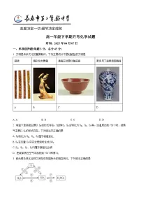 吉林省长春市第二实验中学2024-2025学年高一下学期4月月考 化学试题（原卷版+解析版）