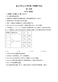 河北省沧州市盐山中学2024-2025学年高一下学期期中考试化学试题（原卷版+解析版）