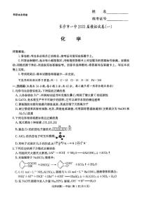 湖南省长沙市第一中学2025届高三下学期模拟卷（一）化学试卷（扫描版附解析）
