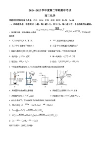 精品解析：江苏省苏州市工业园区西安交通大学苏州附属中学2024-2025学年高二下学期期中考试化学试题(原卷版+解析版)