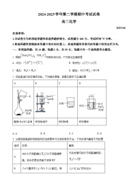 精品解析：江苏省苏州市工业园区星海实验中学2024-2025学年高二年级第二学期期中考试化学试题(原卷版+解析版)