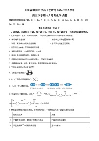 山东省德州市优高十校联考2024-2025学年高三下学期4月月考化学试题（原卷版+解析版）