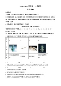 山东省大联考2024-2025学年高一下学期3月月考化学试题（原卷版+解析版）