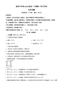 四川省遂宁市射洪中学校2024-2025学年高一下学期3月月考 化学试题（原卷版+解析版）
