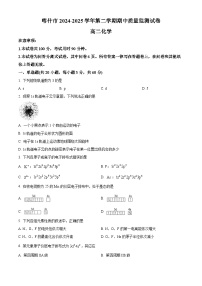 新疆喀什市2024-2025学年高二下学期期中质量监测 化学试卷 （原卷版+解析版）