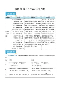 2025年高考化学(通用版)抢分猜押04离子方程式的正误判断(原卷版+解析)