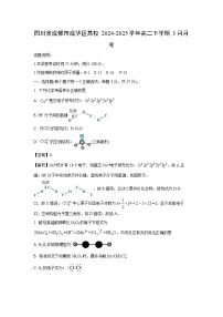 四川省成都市成华区某校2024-2025学年高二下学期3月月考化学试题（解析版）