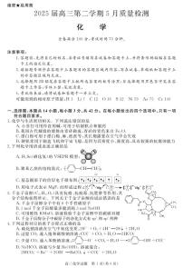 安徽省华师高三联盟2025届高三第二学期5月质量检测化学含答案解析