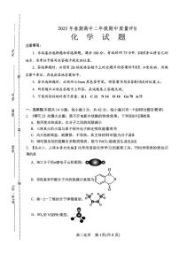 河南省南阳市2024-2025学年高二下学期期中化学试卷（PDF版，含答案）含答案解析