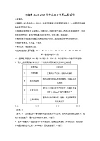 河南省2024-2025学年高三下学期二模化学试卷（解析版）