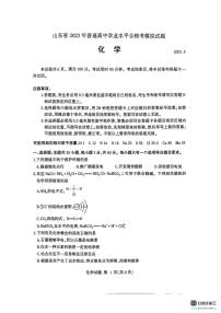 山东省2025年普通高中学业水平合格考模拟试题 化学试卷 无答案