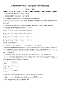 广西钦州市第四中学2024-2025学年高二上学期期中考试+化学试题