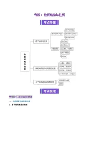 专题1 物质结构与性质（考点清单）（讲+练）-2024-2025学年高二化学下学期期末考点整理试题（含答案）（苏教版2019）