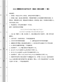 2022届 攀枝花高考化学[理]模拟试卷[一模]带答案